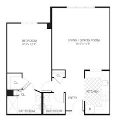 Katsura 1Bedroom floorplan image