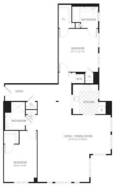 Torreypine 2Bedroom floorplan image