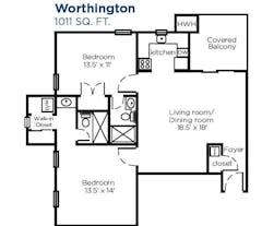 The Worthington floorplan image