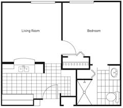 The Sands 1Bedroom floorplan image