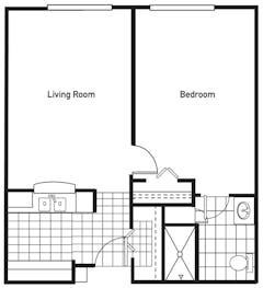 The Surf 1Bedroom floorplan image