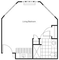 The Oct Studio floorplan image