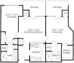 The Kenmore 2 Select floorplan image