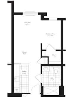 The Carrington Studio floorplan image