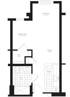 The Winslow Studio floorplan image