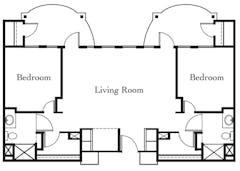 The AmethystArbor 2Bedroom floorplan image