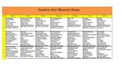Sample Menu - Eastern Star Masonic Home
