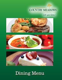 Sample Menu - Country Meadows of South Hills of Pittsburgh